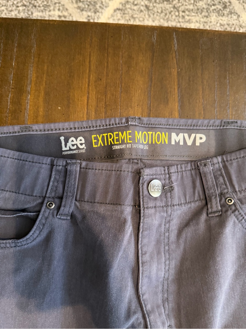Lee Men's Straight Pants in Charcoal Gray